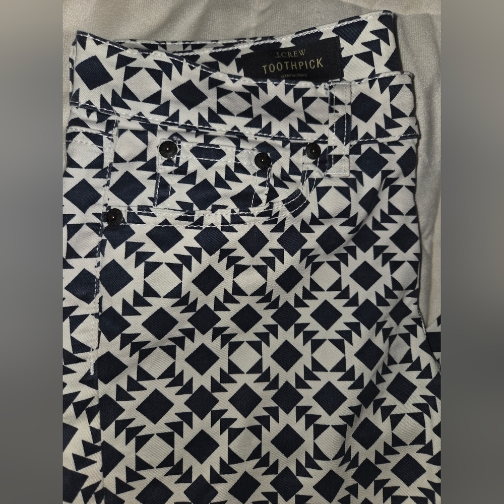 J.Crew Toothpick Patterned Pants - Picture 2 of 4